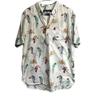 Chubbies The Nutter Short Sleeve Hawaiian Shirt Parrots Macaws Toucan Shirt XL
